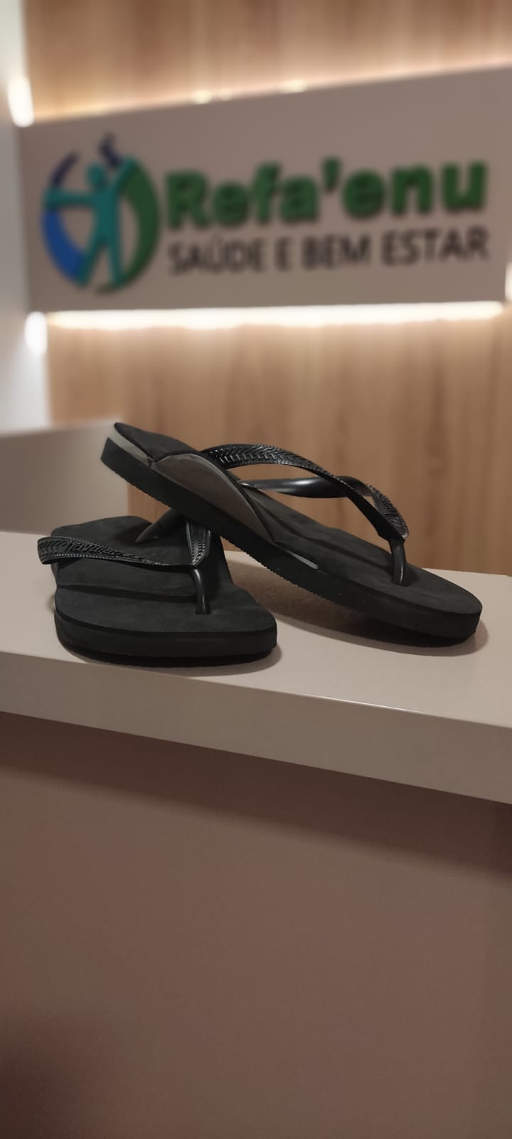 Palmilha no chinelo